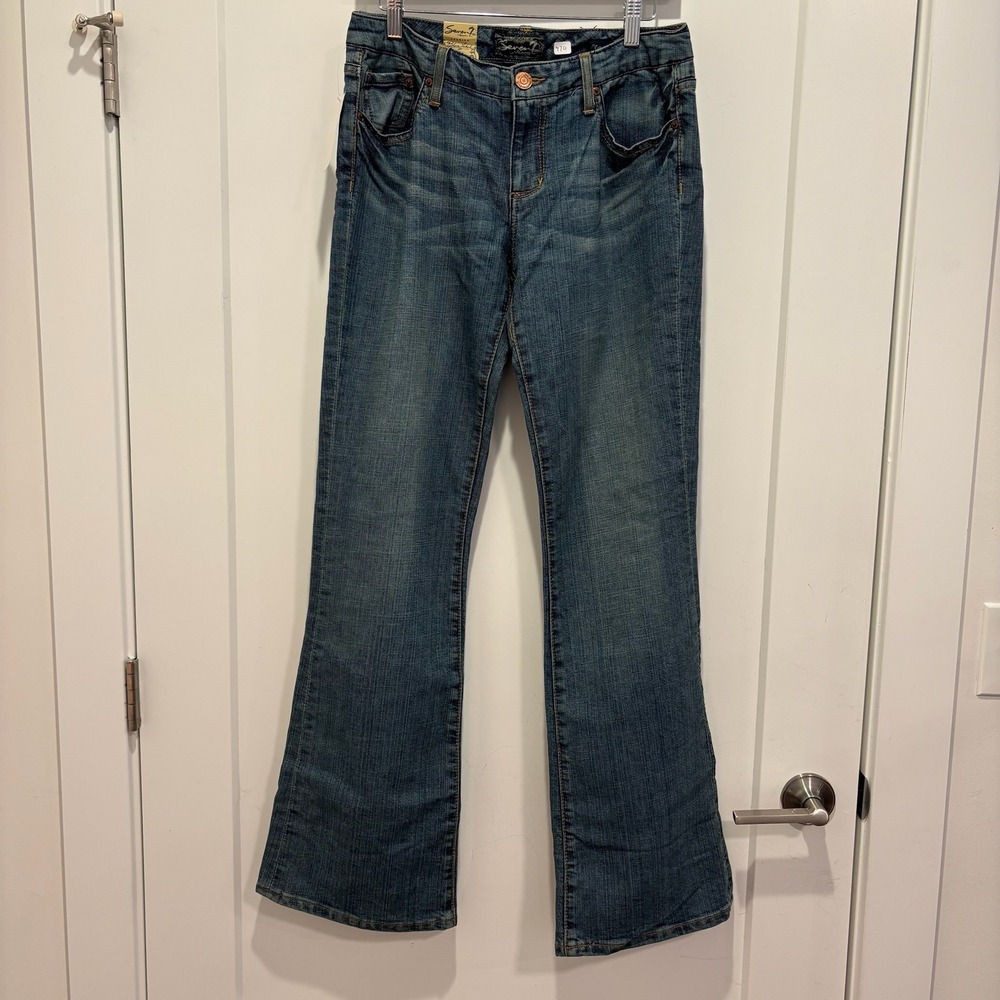 Seven7 Premium Blue Label Flare Jeans Wilshere Blue Size 11 30 S111S NWT‎